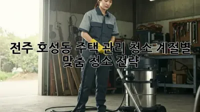 전주 호성동 주택 관리 청소: 계절별 맞춤 청소 전략